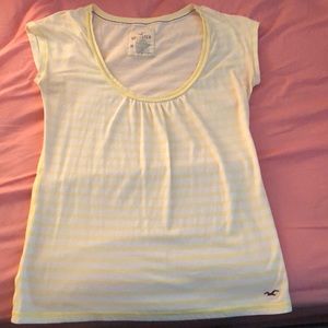 Hollister yellow striped shirt